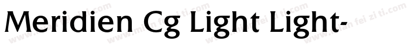 Meridien Cg Light Light字体转换